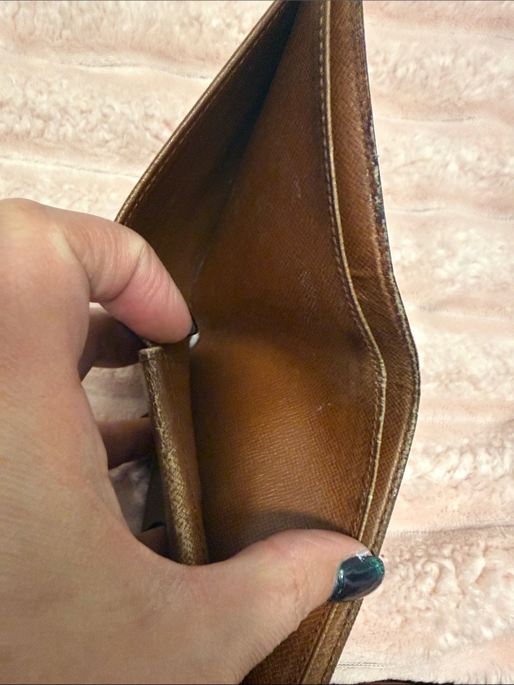 Louis Vuitton Bifold Monogram Canvas Wallet in Dark Brown and Tan - Picture 7 of 9